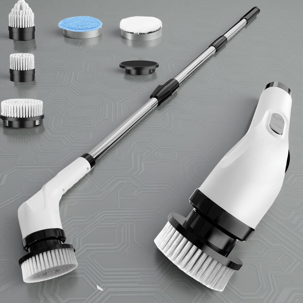 CEPILLO LIMPIADOR ELECTRICO RECARGABLE (CON MANGO EXTENDIBLE)