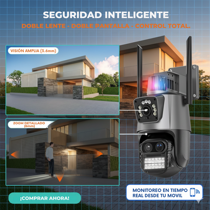 CAMARA DE SEGURIDAD WIFI CON DOBLE LENTE DuoGuard 5X