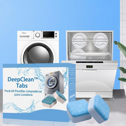 DeepClean™ Tabs - Pack 60 Pastillas Limpiadoras para Lavadora