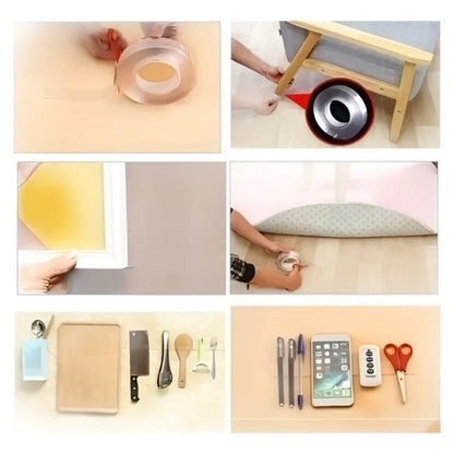 NanoGrip Tape™ 5M - Cinta Doble Contacto Reutilizable Extra Fuerte