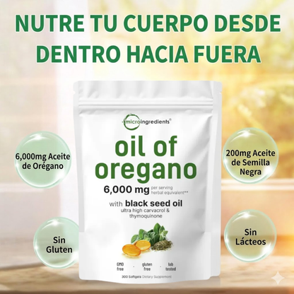 Oregano Oil 6000mg - Escudo Inmunológico Natural