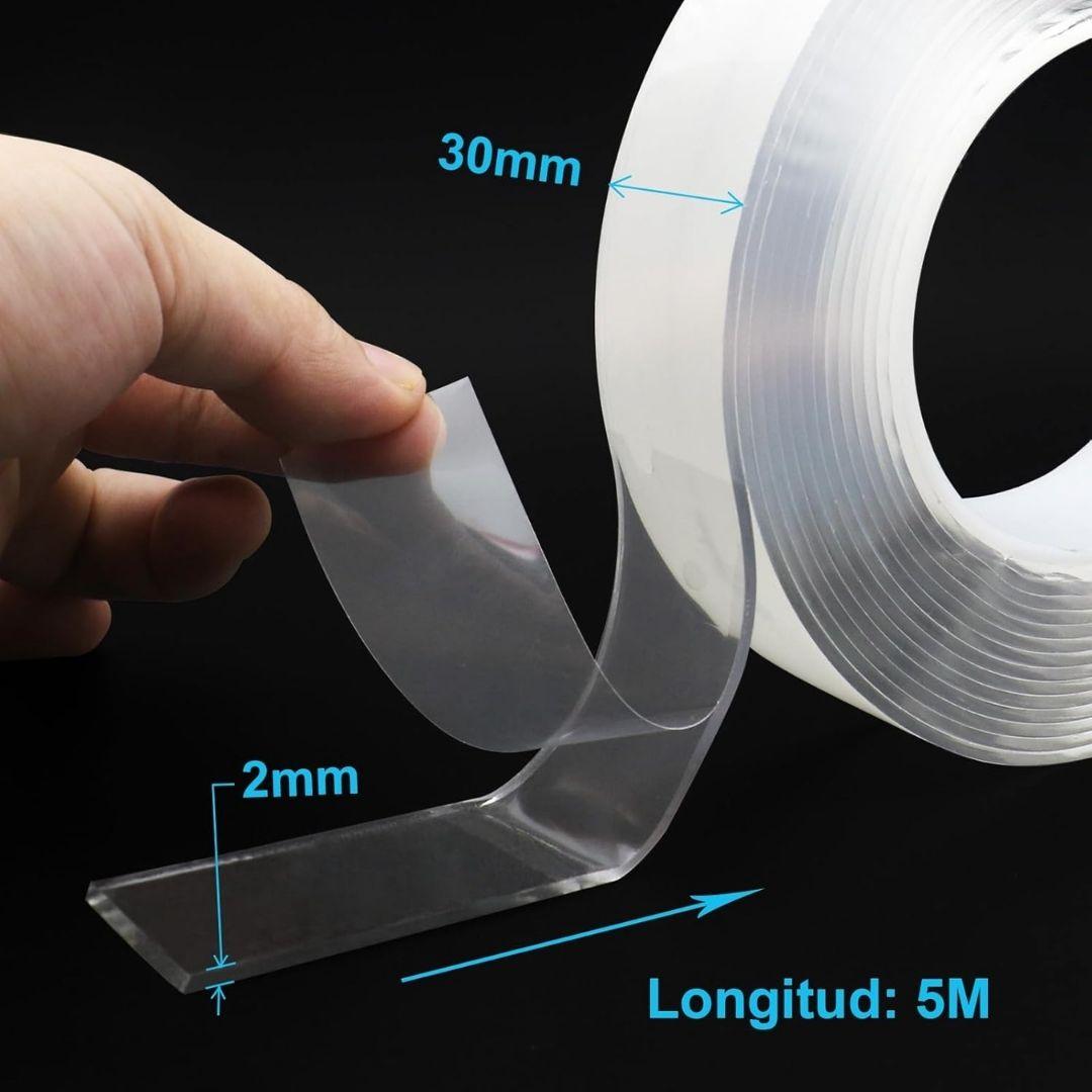 NanoGrip Tape™ 5M - Cinta Doble Contacto Reutilizable Extra Fuerte