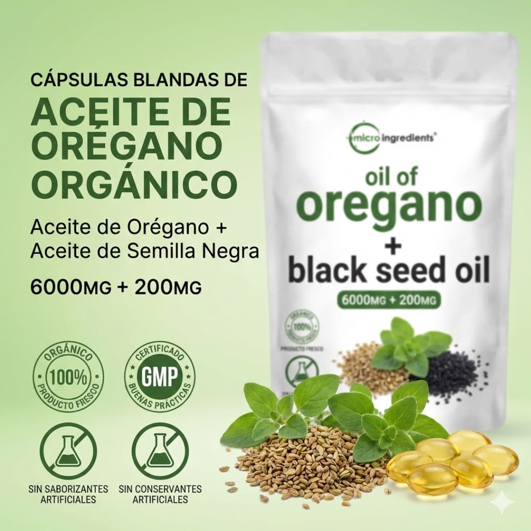 Oregano Oil 6000mg - Escudo Inmunológico Natural
