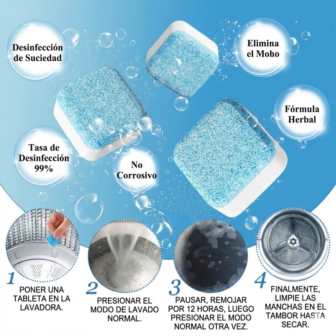 DeepClean™ Tabs - Pack 60 Pastillas Limpiadoras para Lavadora